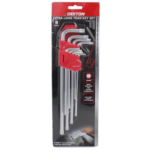 DEKTON Long Torx Allen Wrench Set 9 Pcs.