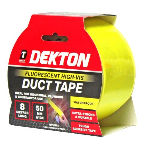 DEKTON Yellow Fluorescent Textile Tape 8mx50mm