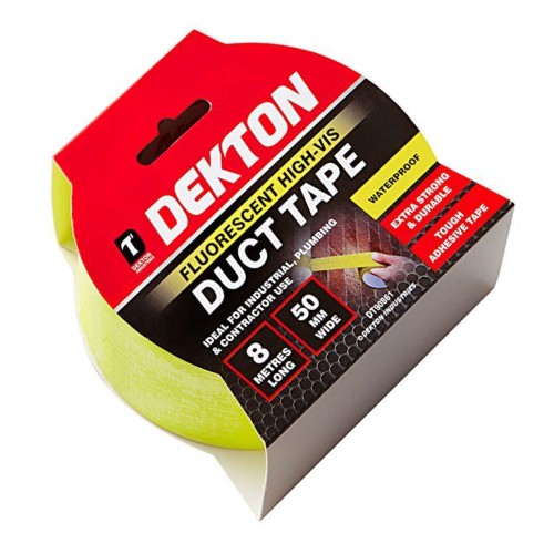 DEKTON Yellow Fluorescent Textile Tape 8mx50mm