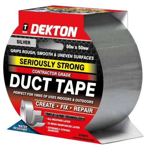 DEKTON Fabric Tape Gray 50mx50m Heavy Duty