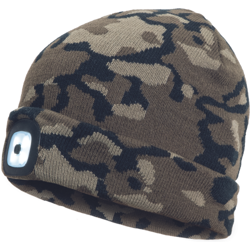 Camouflage/Variation Work Cap With Rechargeable Led Lens