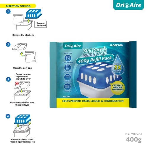 DEKTON Κρύσταλλοι Για Απορροφητή - Συλλέκτη Υγρασίας 400Gr