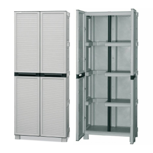 ART PLAST Double Door Wardrobe With Divider & 3 Shelves 172x70x39cm