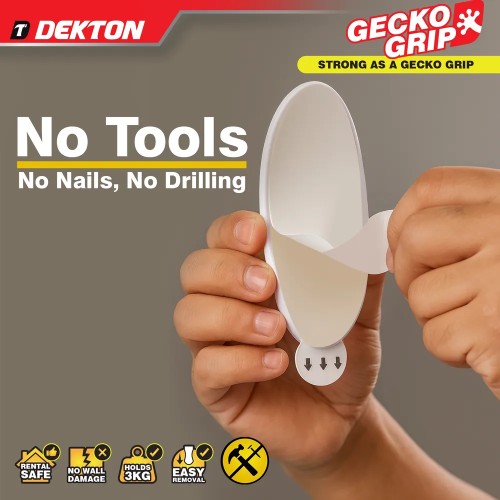 DEKTON Άγκιστρο Χουκ Μεγάλο Λευκό Με Λωρίδα Λειτουργίας DEKTON Άγκιστρο Χουκ Μεγάλο Λευκό Με Λωρίδα Λειτουργίας