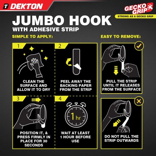 DEKTON Άγκιστρο Χουκ Μεγάλο Διάφανο Με Λωρίδα Λειτουργίας DEKTON Άγκιστρο Χουκ Μεγάλο Διάφανο Με Λωρίδα Λειτουργίας