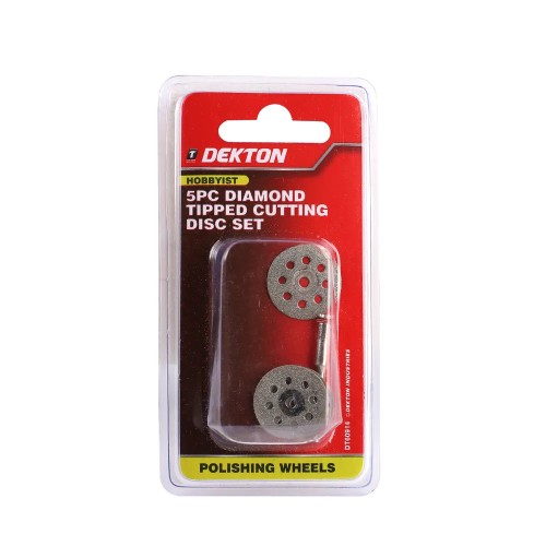 DEKTON 5 Piece Diamond Tipped Cutting Disc Set