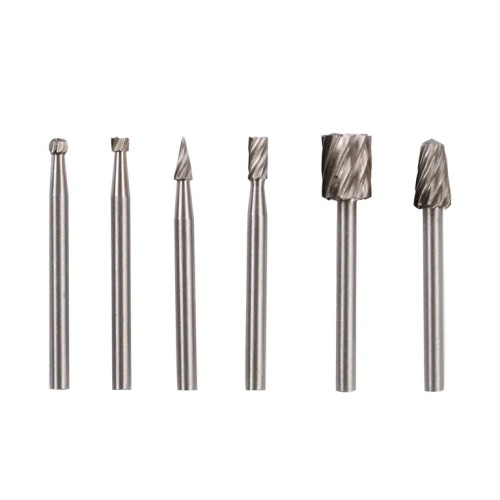 DEKTON 6 x Micro HSS Router Bit Set Silver Pk6