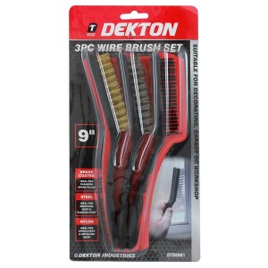DEKTON 22cm Wire Brush Set 3Pc