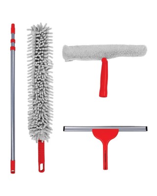 DEKTON Set Εργαλείων Καθαρισμού 4 Τεμ. Με Τηλεσκοπικό Κοντάρι 2,5m