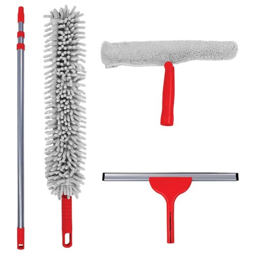 DEKTON Set Εργαλείων Καθαρισμού 4 Τεμ. Με Τηλεσκοπικό Κοντάρι 2,5m