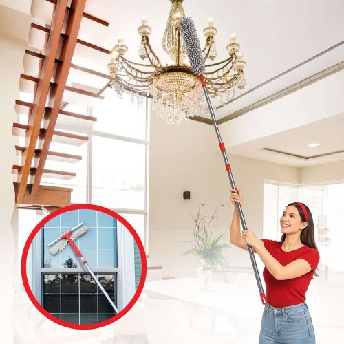 DEKTON Set Εργαλείων Καθαρισμού 4 Τεμ. Με Τηλεσκοπικό Κοντάρι 2,5m