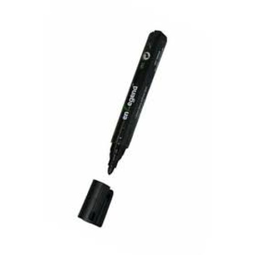 Μαρκαδόρος Ανεξίτηλος Επαναγεμιζόμενος Μαύρος Στρογγυλή Μύτη