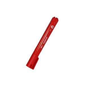 Μαρκαδόρος Ανεξίτηλος Επαναγεμιζόμενος Κόκκινος Στρογγυλή Μύτη