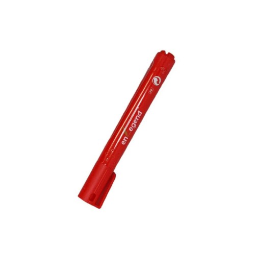 Μαρκαδόρος Ανεξίτηλος Επαναγεμιζόμενος Κόκκινος Στρογγυλή Μύτη