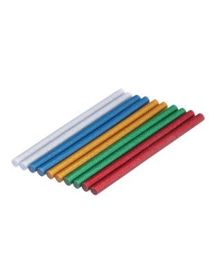 Ράβδος Glitter Κόλλα Θερμής Σιλικόνης 11mm Mix Χρωμάτων 10 Τεμ.