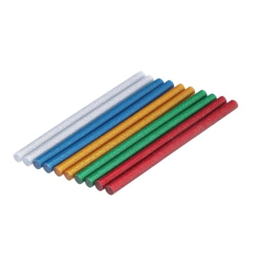 Ράβδος Glitter Κόλλα Θερμής Σιλικόνης 11mm Mix Χρωμάτων 10 Τεμ.