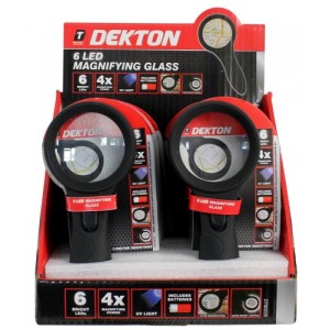 DEKTON Magnifying lens with 6 LEDs