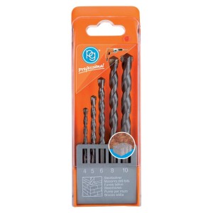 SET 5 MASONRY DRILLS 4/10mm