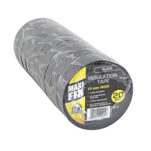 Insulating tape Black MAXIfix 19mmx20m